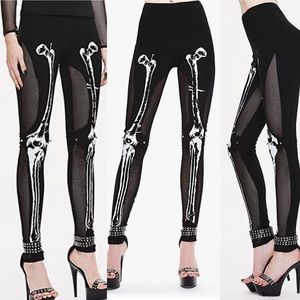 Devil Fashion Dolls Kill brand skeleton mesh leggings SZ S NWT